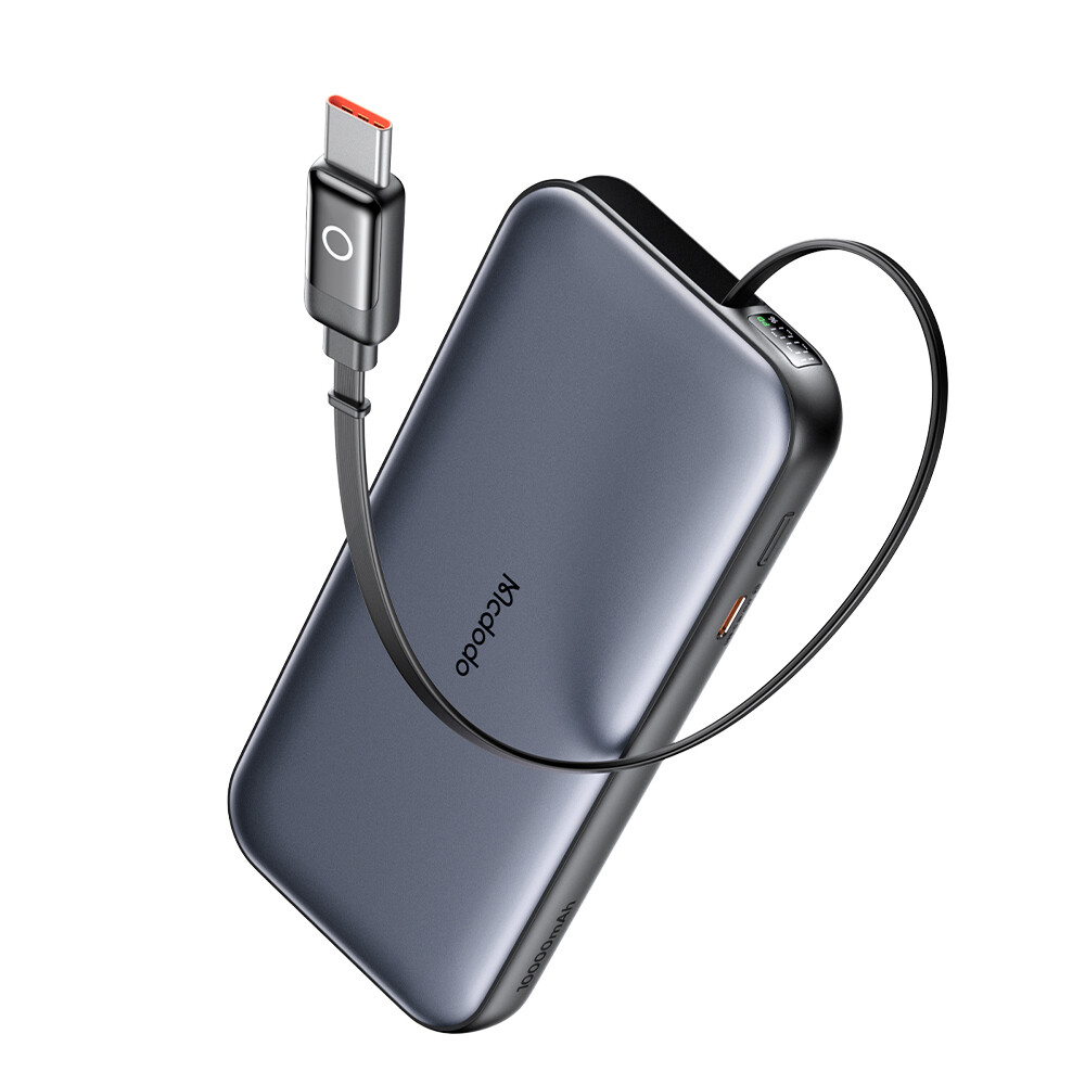 Powerbanka Mcdodo MetaFree 10000 mAh 45 W s USB-C kabelem tmavě šedá