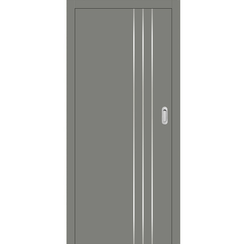 Posuvné dveře do pouzdra Intarsie Lux Nerez - Výška 210 cm
