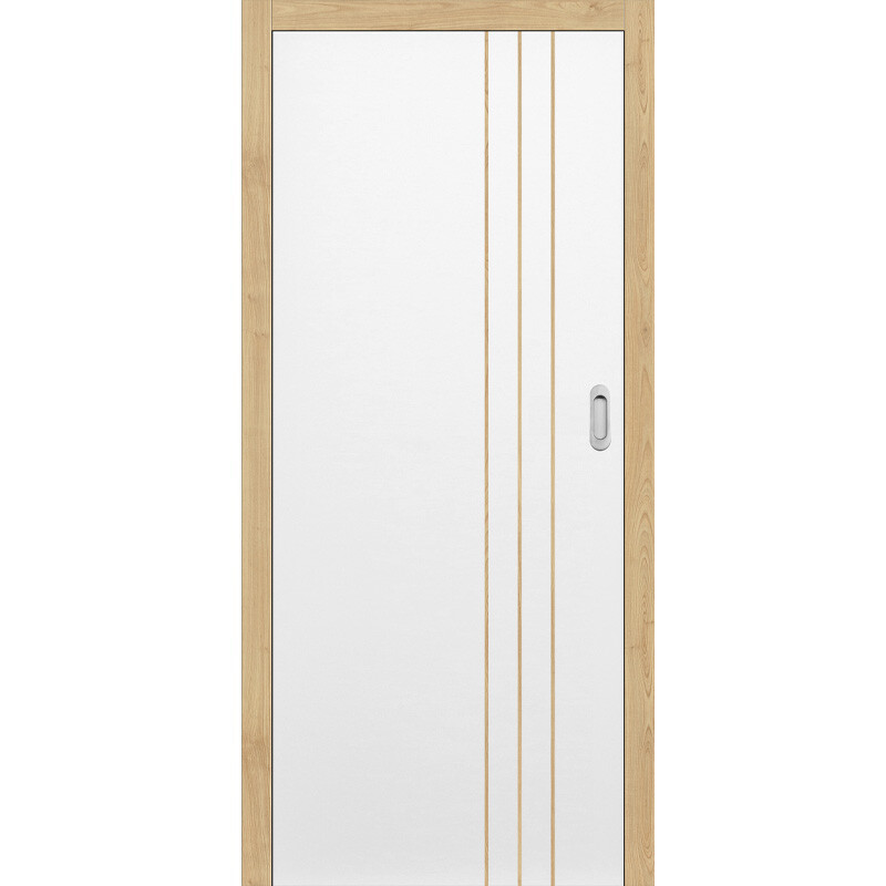 Posuvné dveře do pouzdra Intarsie Lux Dub - Výška 210 cm