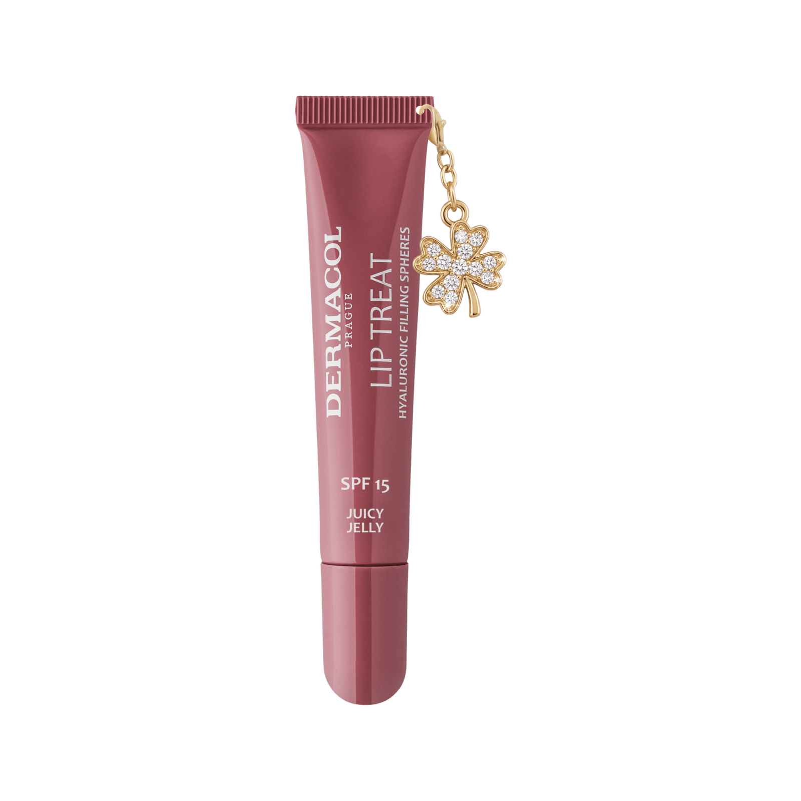 DERMACOL Lip Treat hydratační lesk na rty č. 15 Juicy Jelly SPF 15 s přívěskem 10 ml