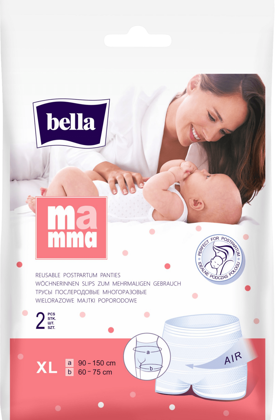 BELLA Mamma síťované kalhotky XL 2 ks