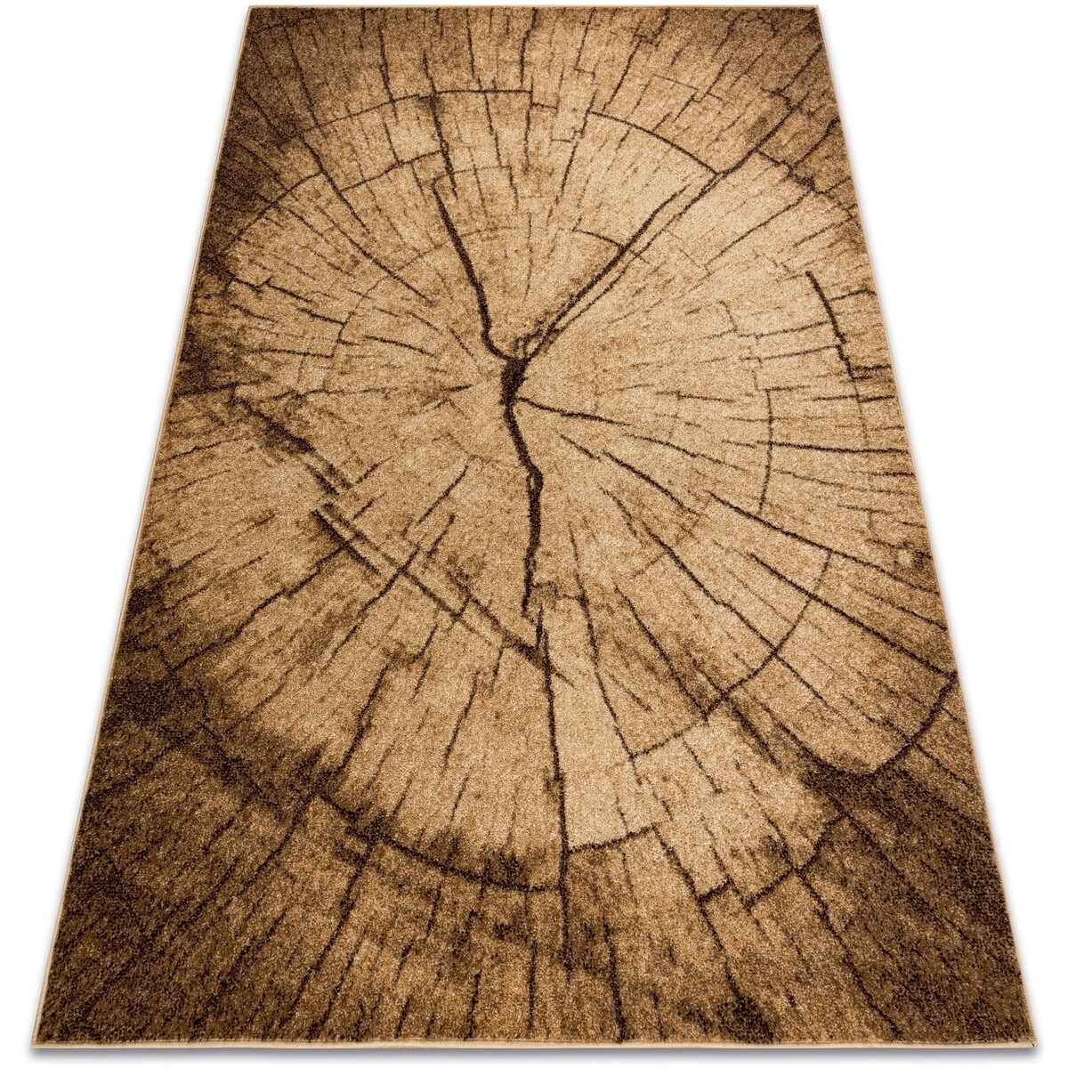 Rugsx Koberec SILVER TRONKO Pařez stromu, ořech 200x300 cm Hnědá