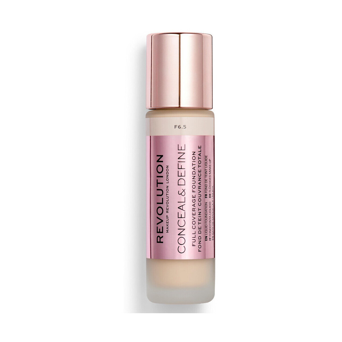 Makeup Revolution  Conceal   Define Foundation - F6.5  Hnědá