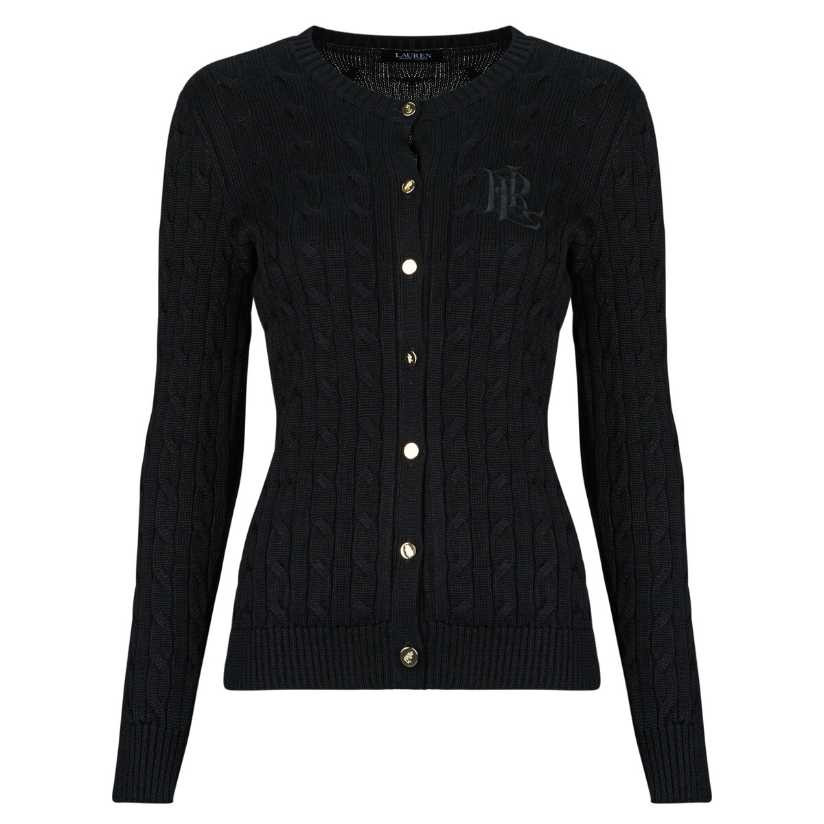 Lauren Ralph Lauren  SWEATER CARDIGAN  Černá