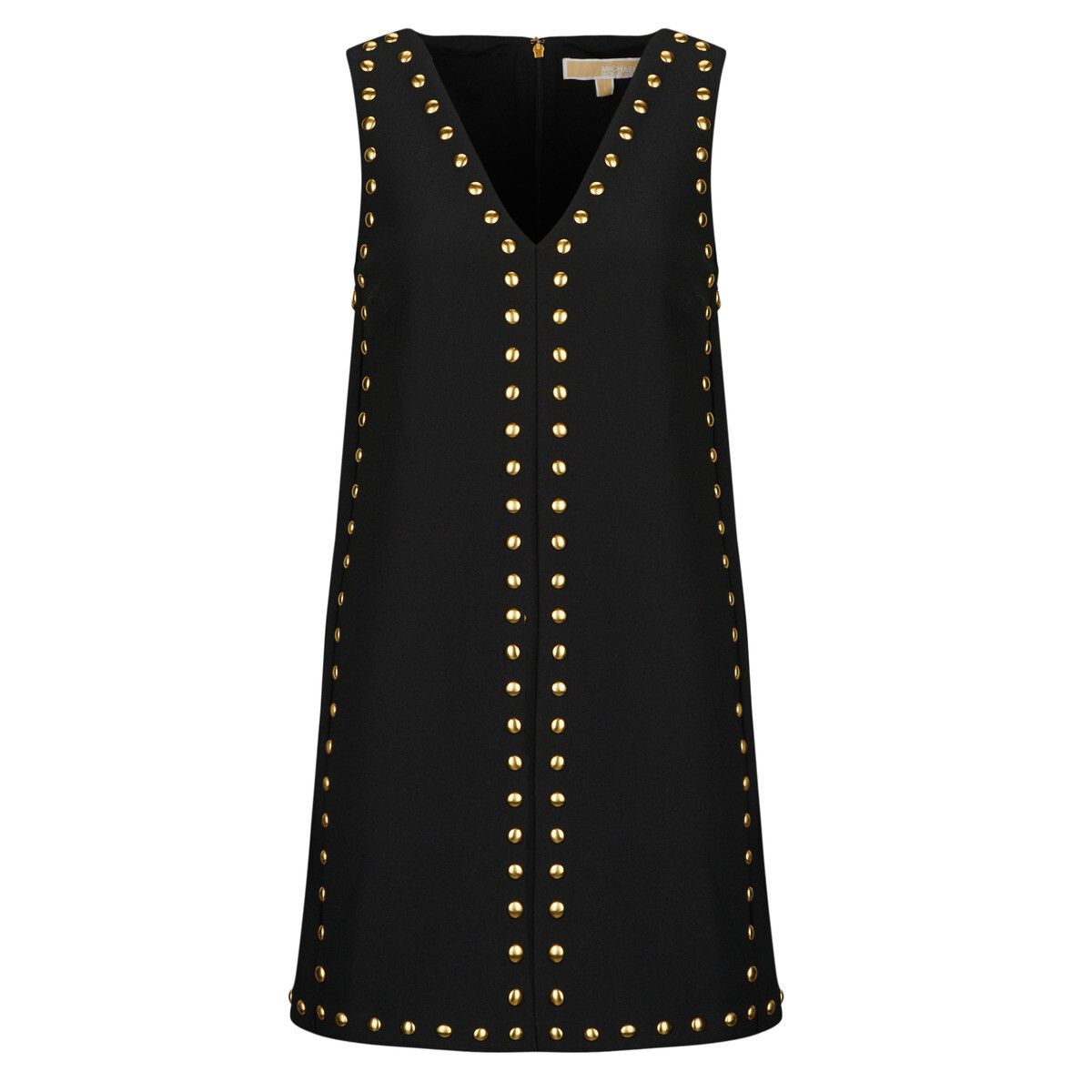 MICHAEL Michael Kors  V NECK STUD MINI DRESS  Černá
