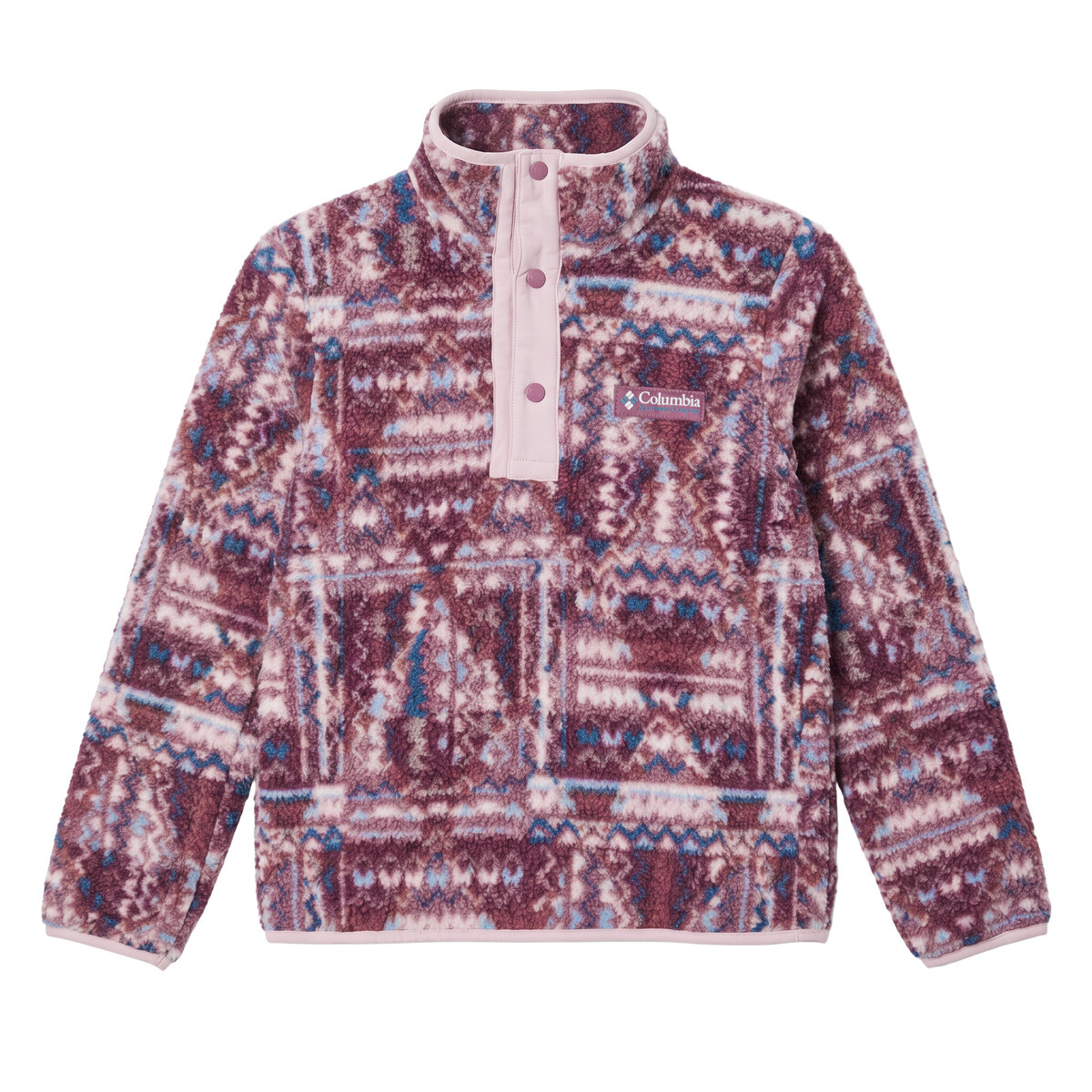 Columbia  Helvetia II Printed Half Snap Fleece  Bordó