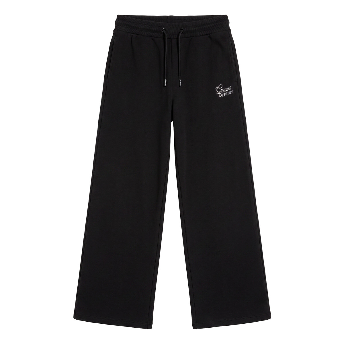 Guess  FRENCH TERRY PALAZZO ACTIVE PANT  Černá