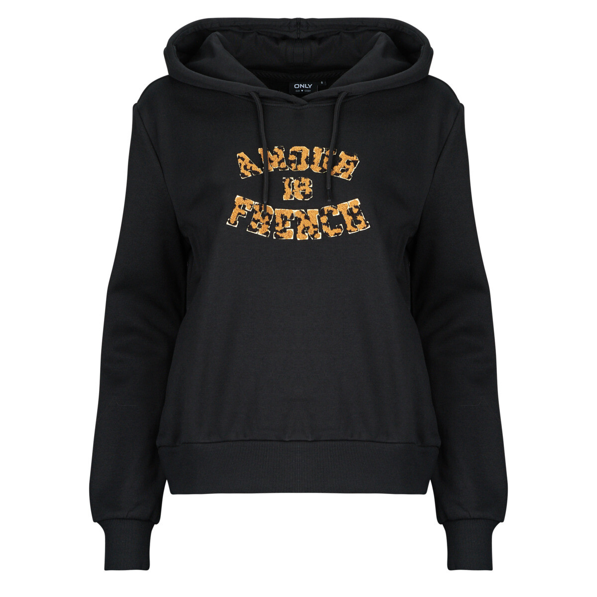 Only  ONLMAIA L/S BELIEVE HOOD  Černá