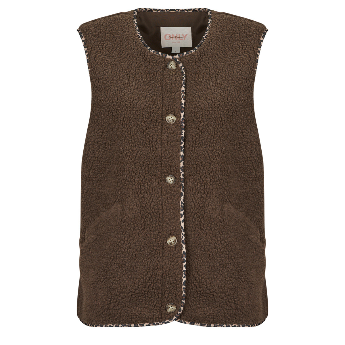 Only  ONLBABY TEDDY VEST  Hnědá