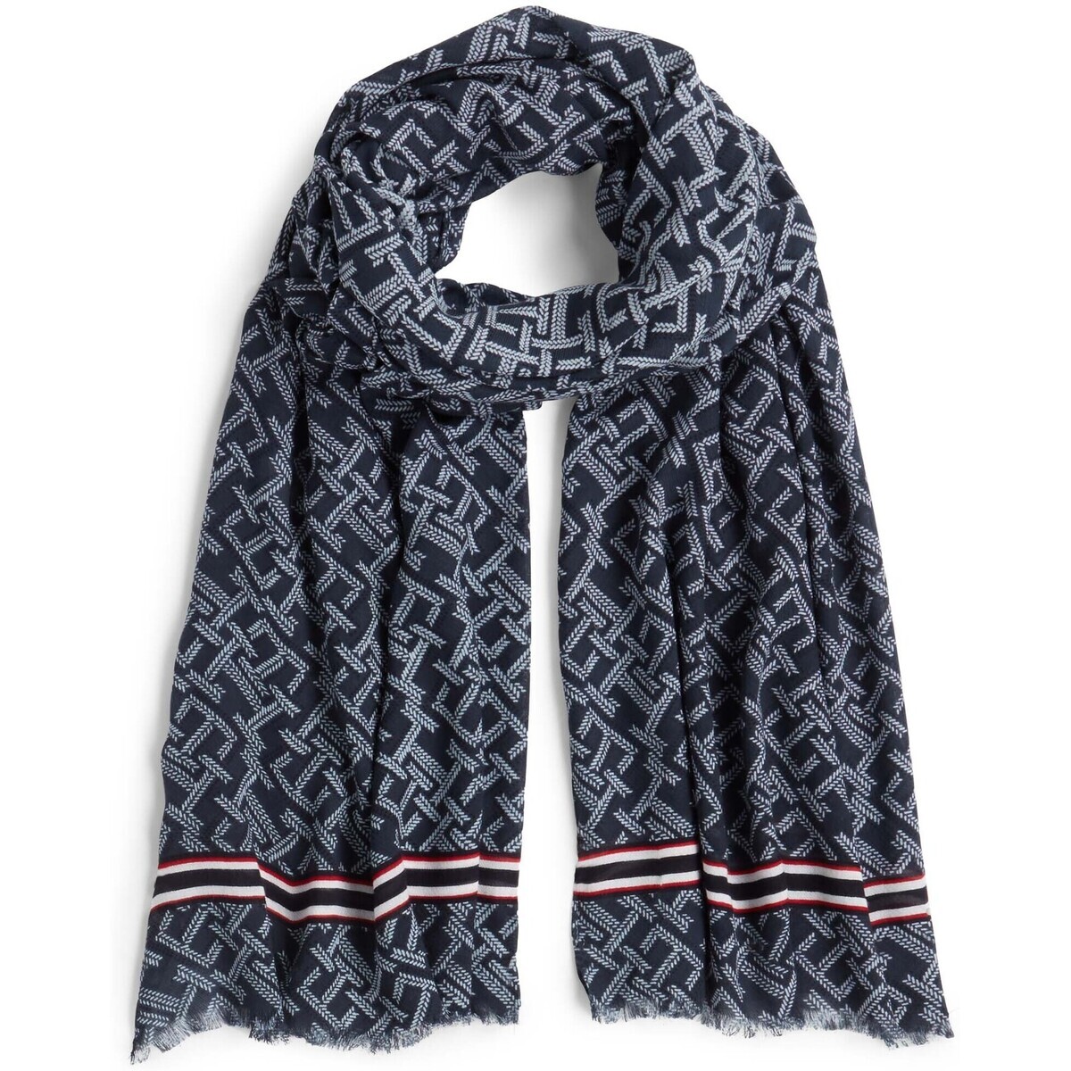 Tommy Hilfiger Th Monogram Corp Scarf Modrá