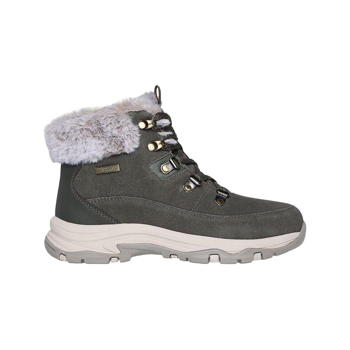 Skechers Bottines Trego Snow Worries cuir Khaki