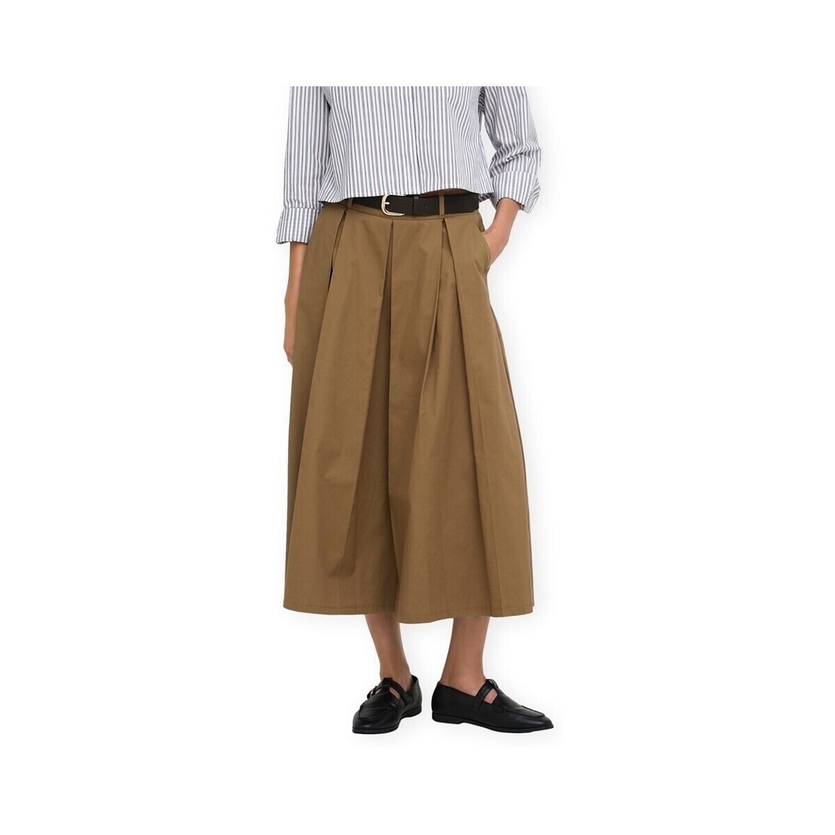 Only  Aven-Zora Long Skirt - Foxtrot  Hnědá
