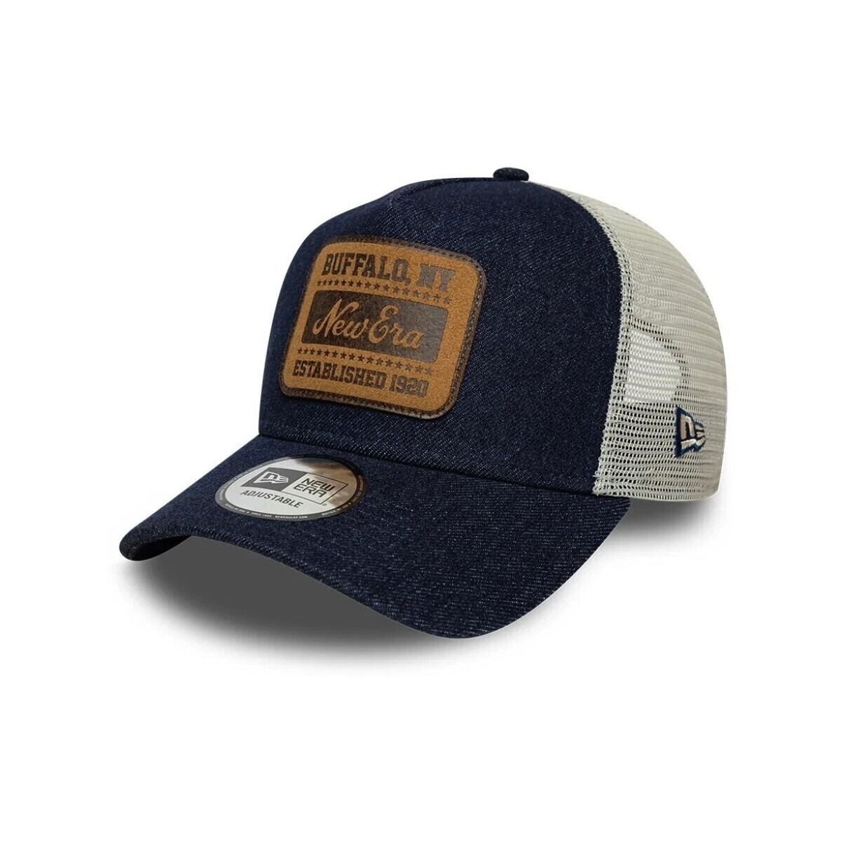 New-Era  Ne Patch Denim Trucker Newera  Modrá