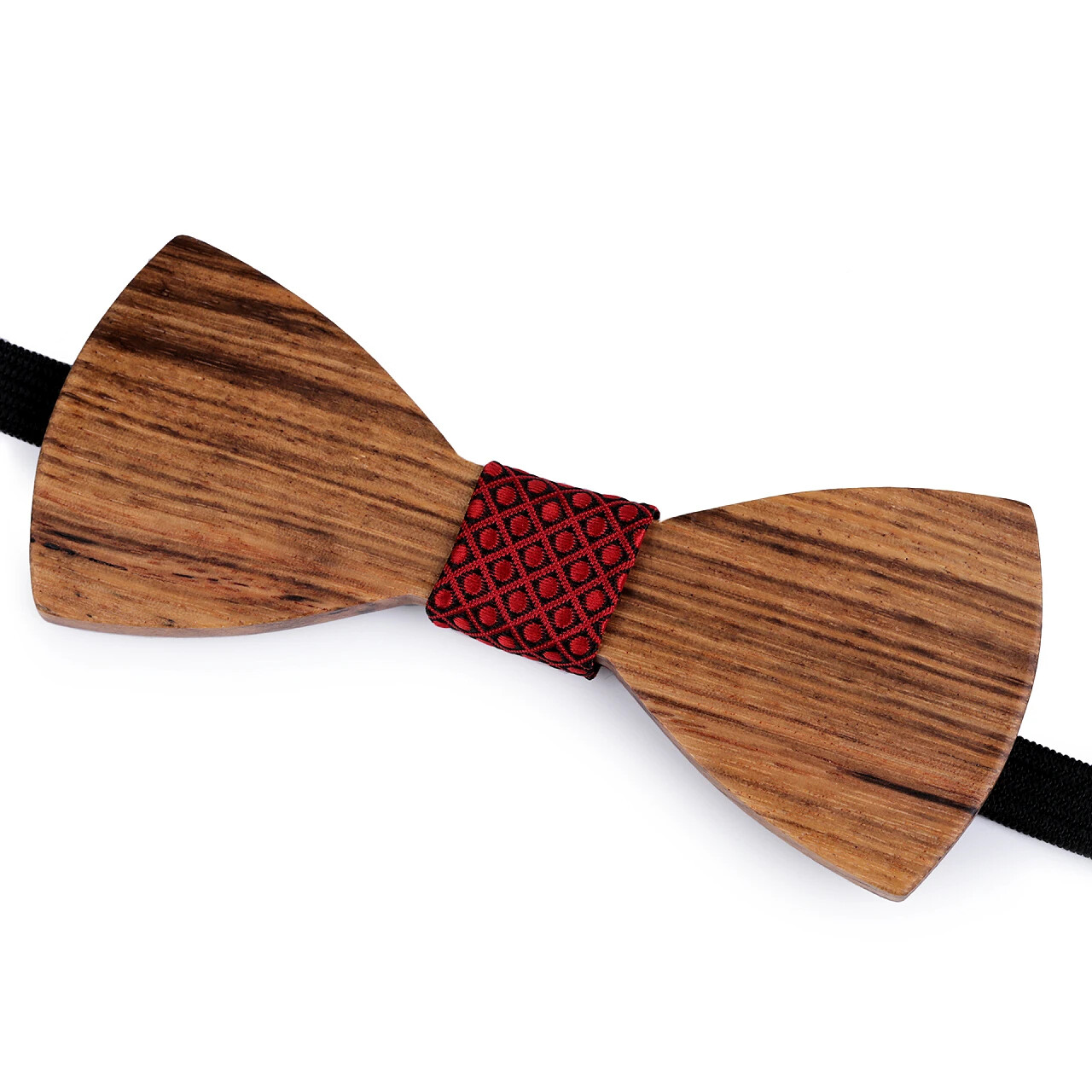 Dřevěný motýlek Stoklasa 12 cm - hnědý-červený