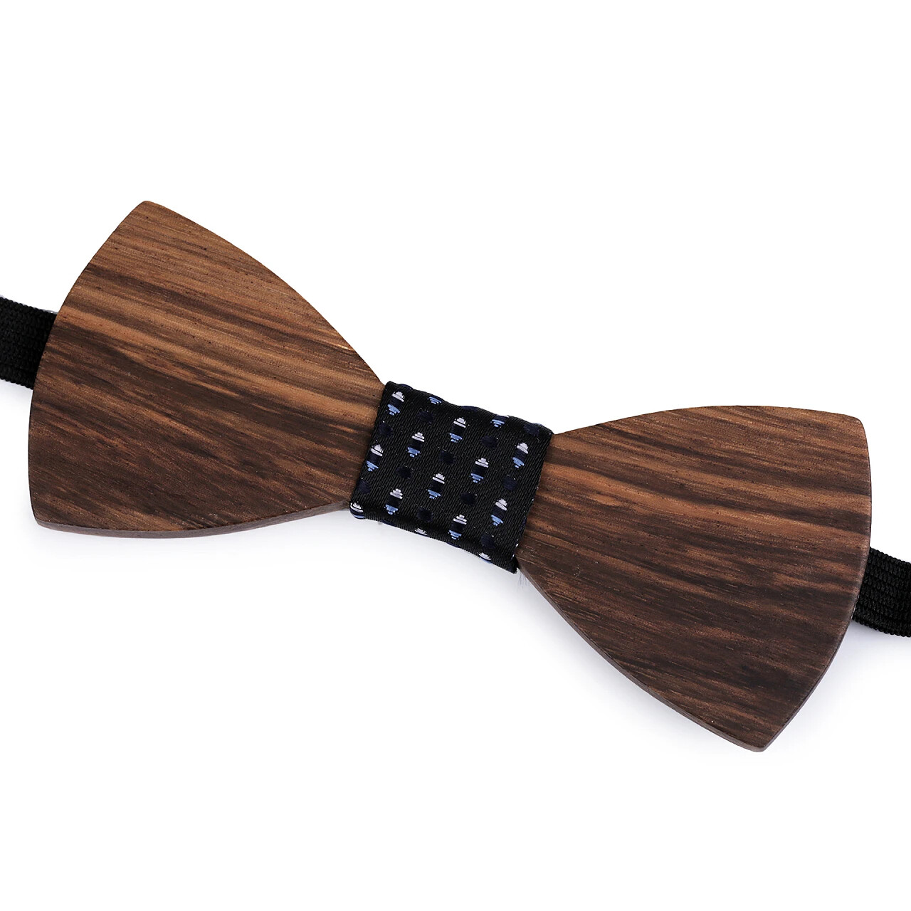 Dřevěný motýlek Stoklasa 12 cm - hnědý-modrý