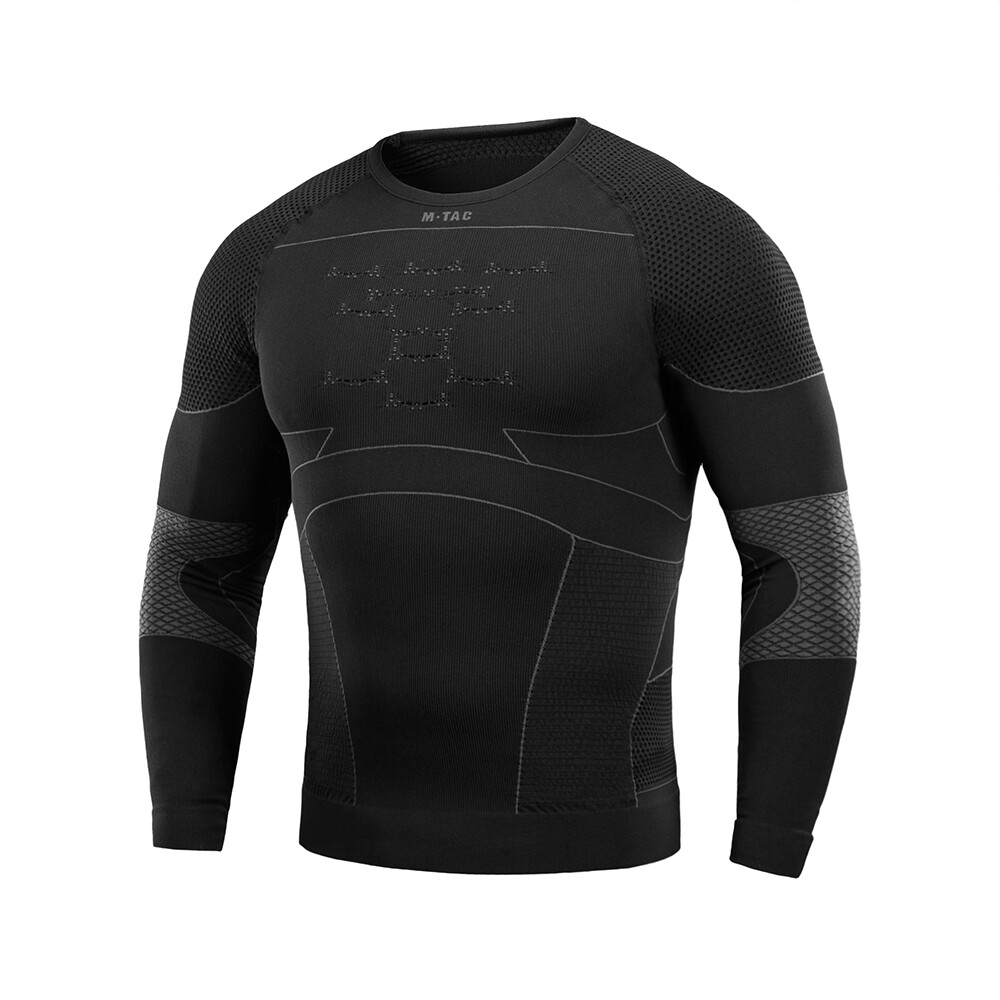 Triko funkční s dlouhým rukávem M-Tac Compression Thermal - černé, XL
