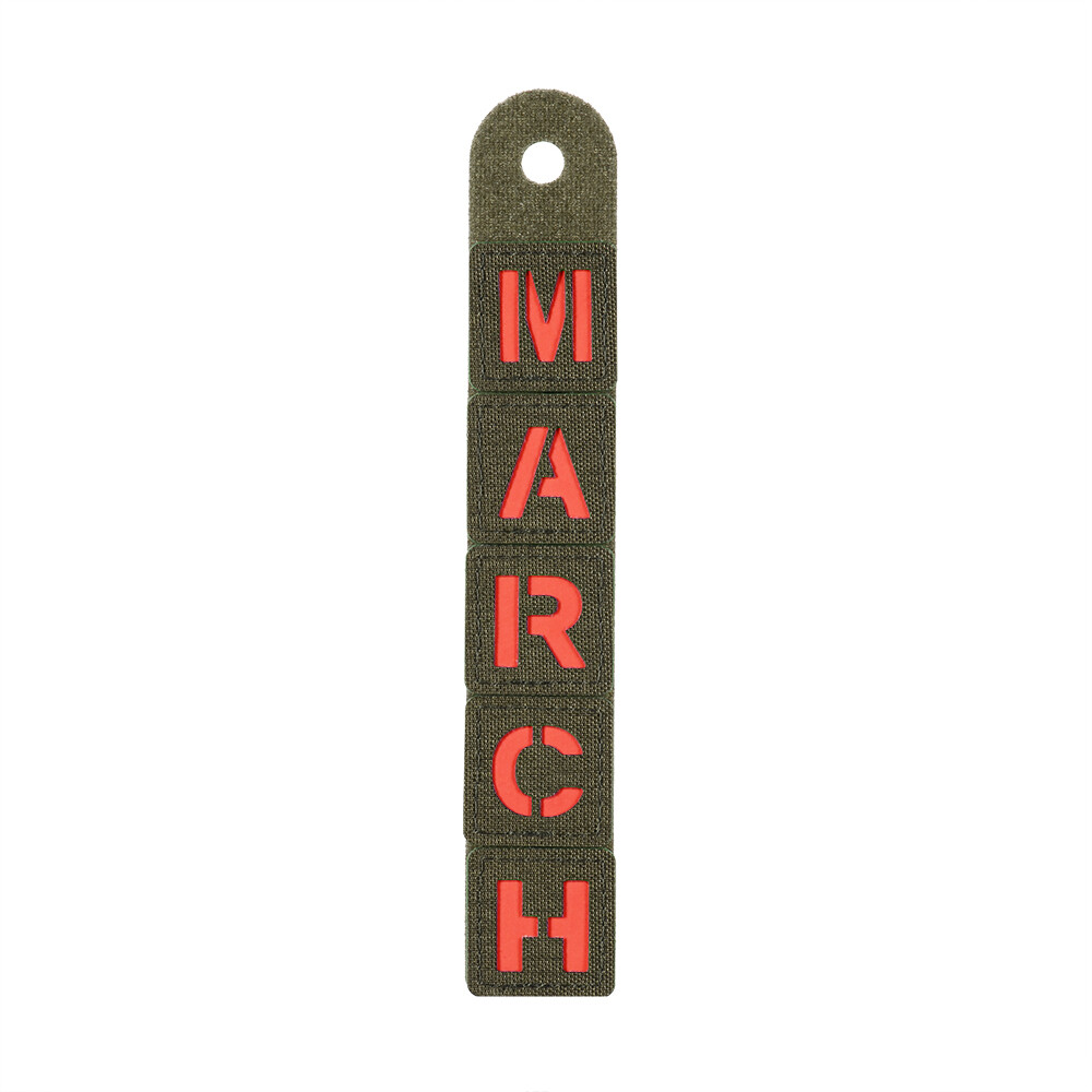 Nášivka M-Tac MARCH - olivová-červená