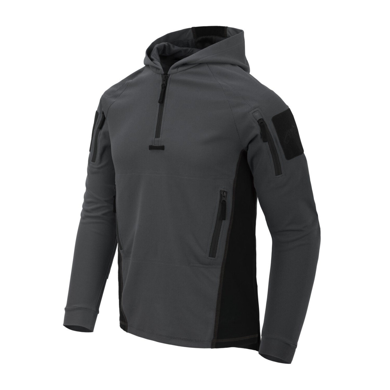 Mikina s kapucí Helikon Range TopCool - šedá-černá, M