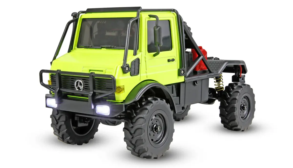 AMEWI Trade e.K. RC model Mercedes-Benz Unimog U4000 Crawler 4WD 1:18 RTR proporcionální zelený