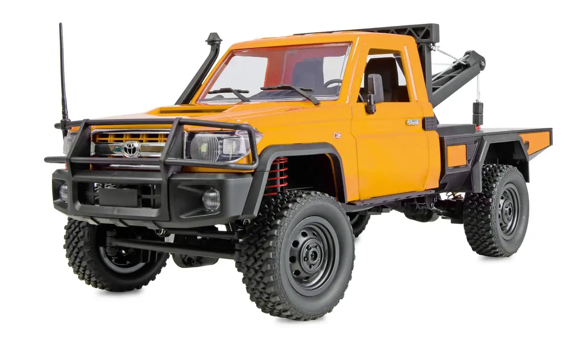 AMEWI Trade e.K. Toyota Land Cruiser Crawler 4WD 1:12 RTR odtahovka LED oranžová