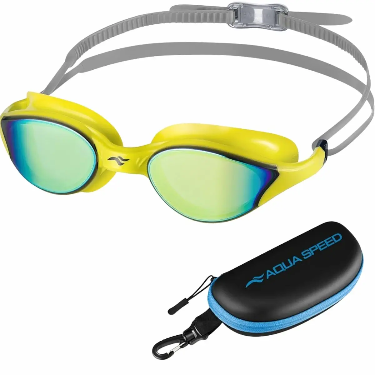 Aqua Speed Plavecké zrcadlové brýle ​​Vortex Mirror s pouzdrem žlutá
