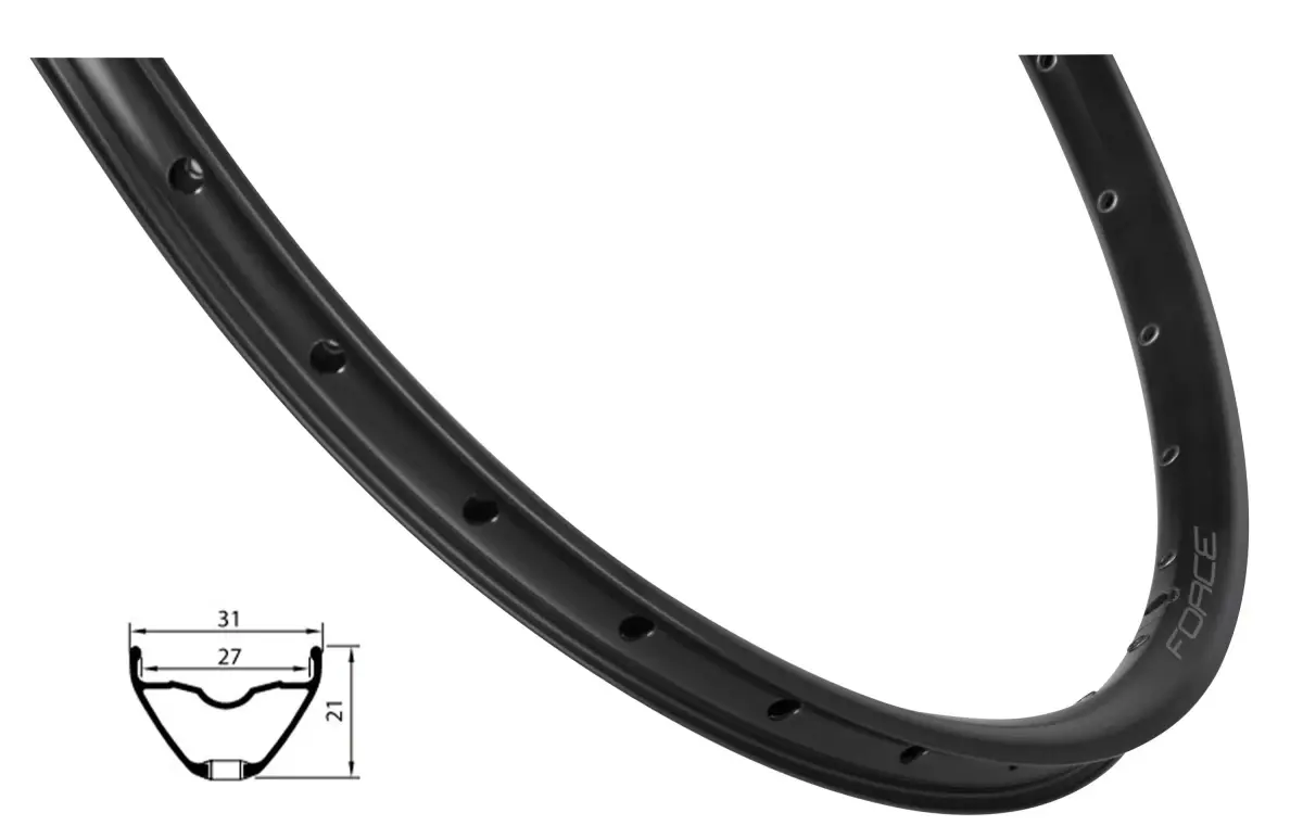 Force Ráfek XC DISC 584x27, 28děr, černý