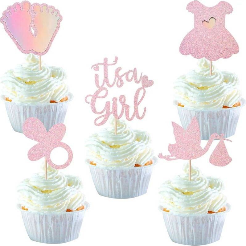Zápichy na muffiny Its a girl 30ks - Cakesicq