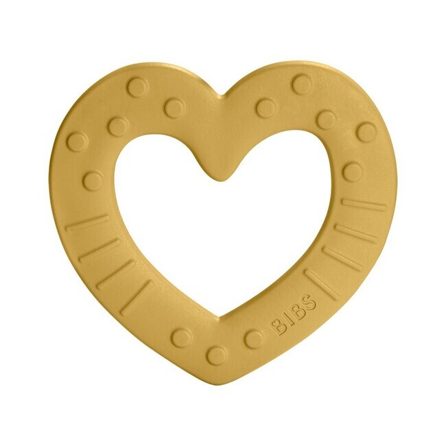 BIBS Baby Bitie kousátko - Heart Mustard