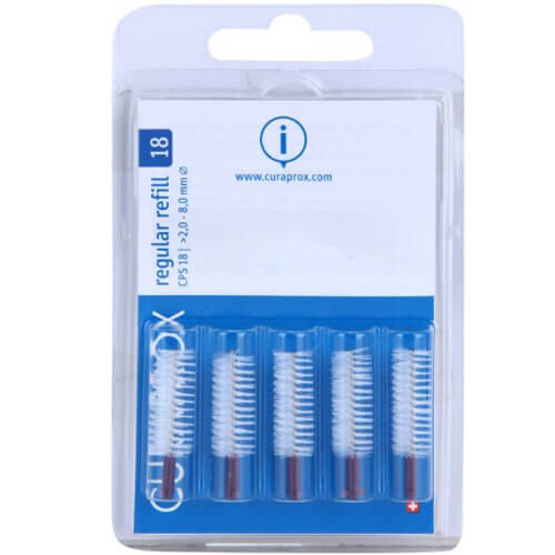 Curaprox Náhradní mezizubní kartáčky Regular CPS 18 - 8,0 mm Fialové Refill 5 ks