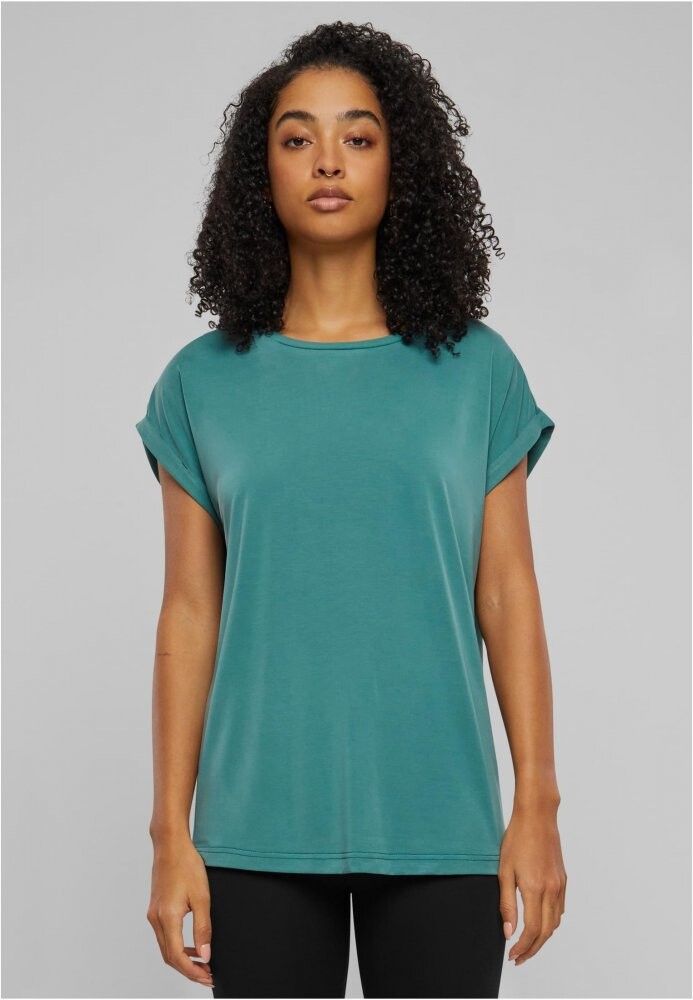 Ladies Modal Extended Shoulder Tee - paleleaf XL
