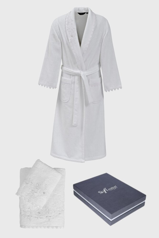 Soft Cotton Dárkové balení županu, ručníku a osušky PERLA