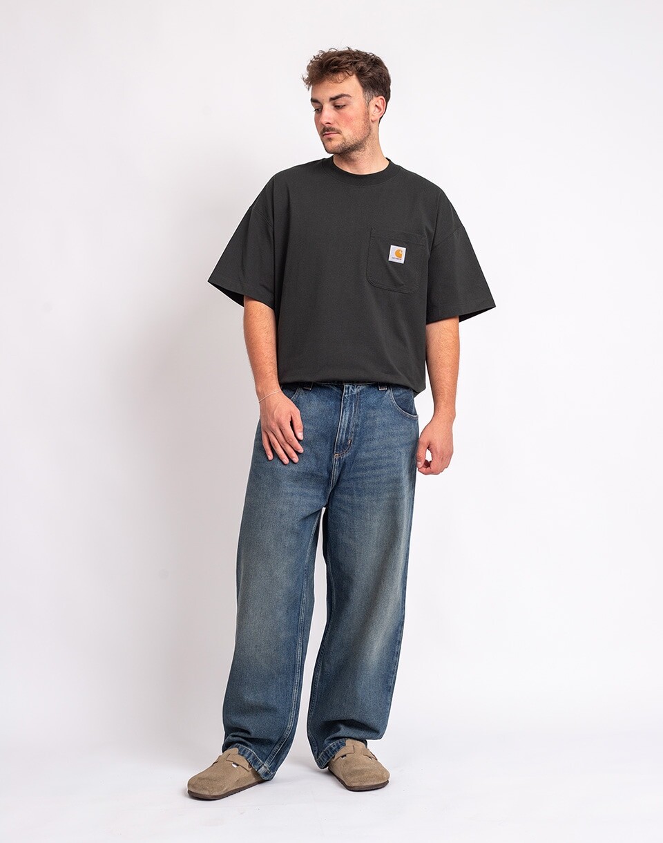 Carhartt WIP Brandon Pant Blue worn used wash S