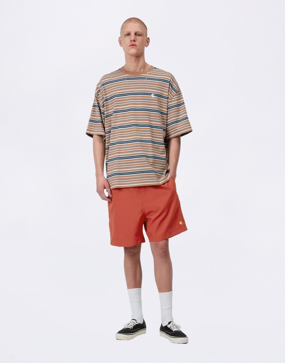 Carhartt WIP Chase Swim Trunks Oxide Red/Gold S