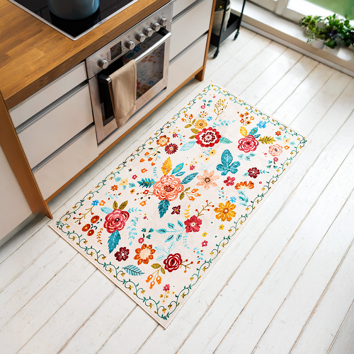 Die moderne Hausfrau Koberec Flower Power, 150 × 80 cm