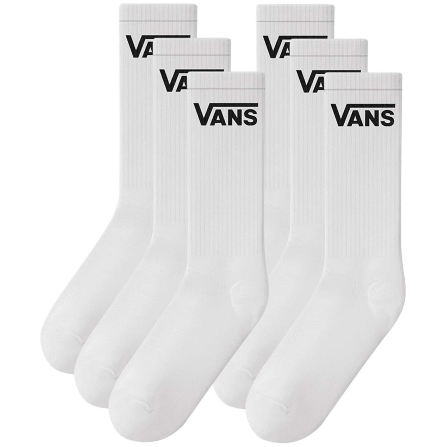Ponožky Vans Classic Crew 6ps Velikost ponožek: 31,5-36 / Barva: bílá