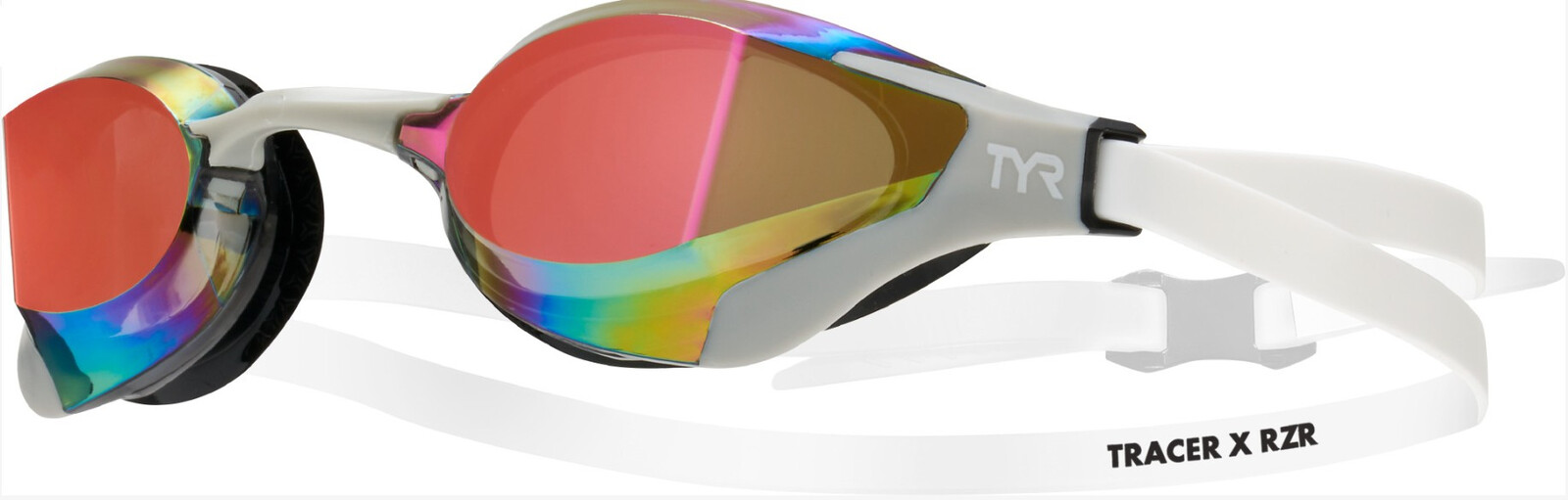 Plavecké brýle Tyr Tracer-X RZR Mirrored Racing Bílá
