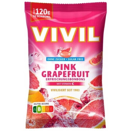 Vivil  Růžový grep+vitamin C bez cukru 120g