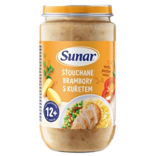 Sunar příkrm šťouchané brambory s kuřetem 12m+, 235 g