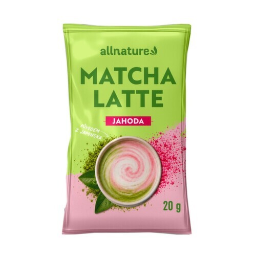 Allnature Matcha latte jahoda 20g