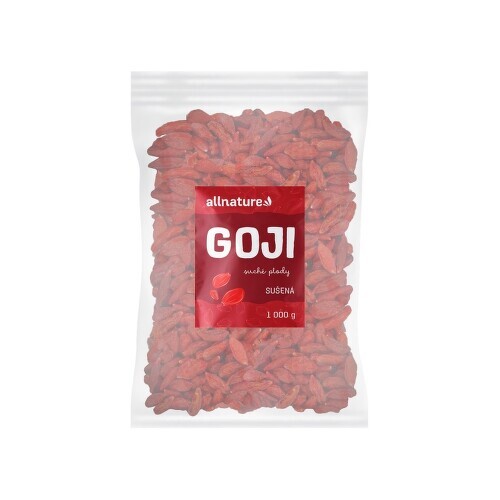 Allnature Goji sušené plody 1000g - II. jakost