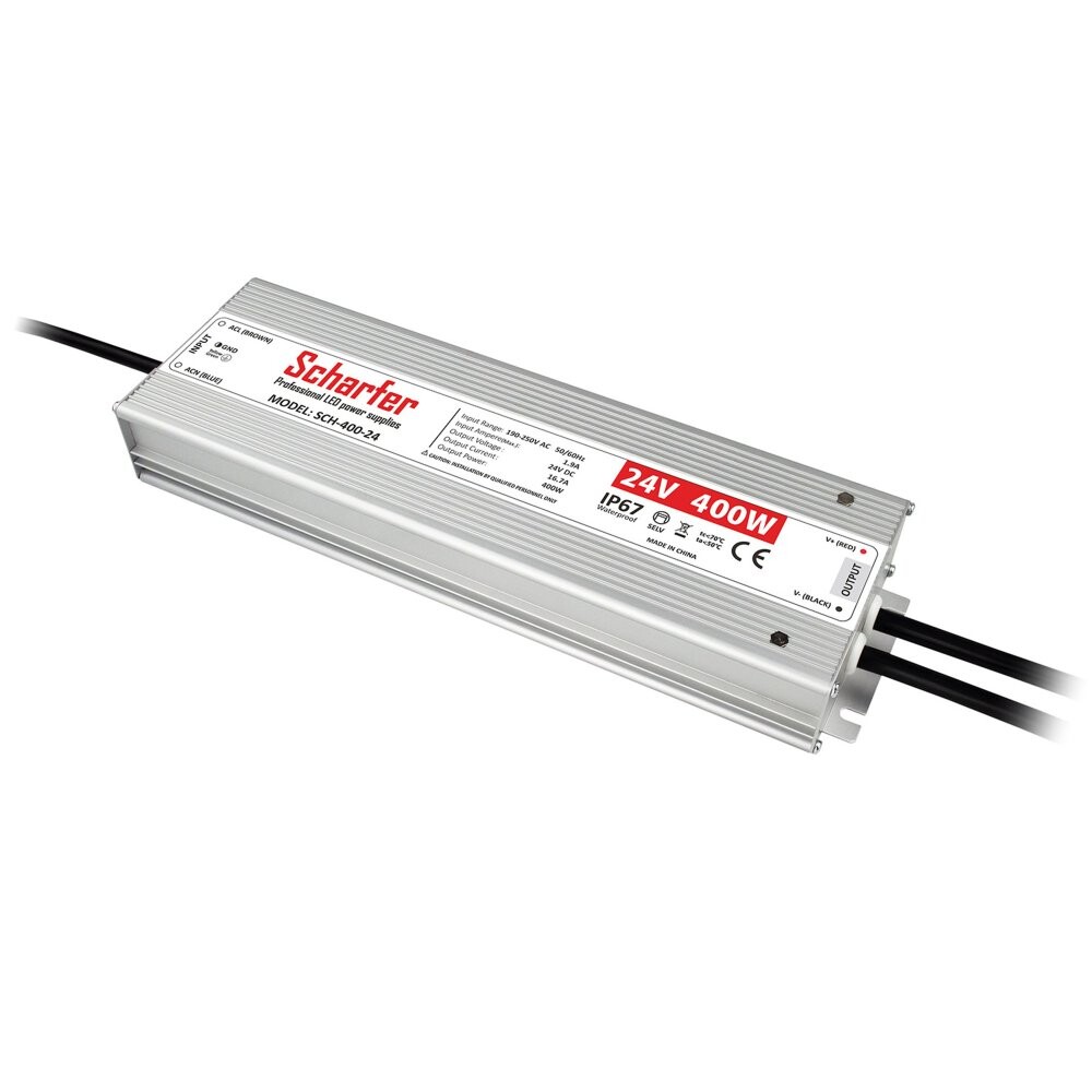 Scharfer LED napájecí zdroj Scharfer 24V 400W SLIM IP67 SCH-400-24