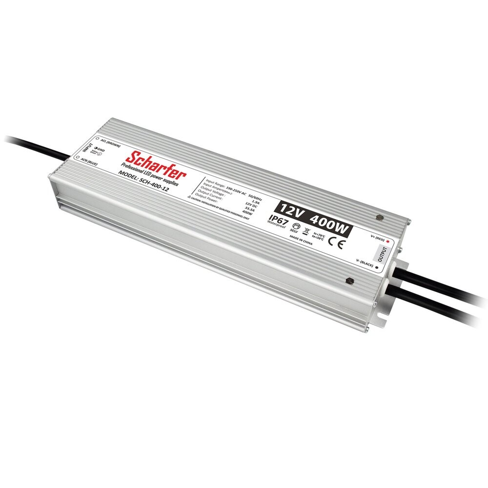 Scharfer LED napájecí zdroj Scharfer 12V 400W SLIM IP67 SCH-400-12