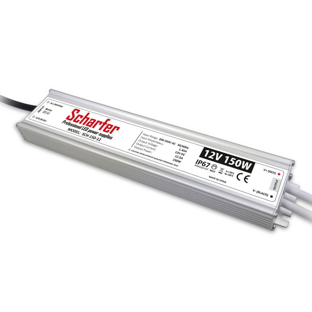 Scharfer LED napájecí zdroj Scharfer 12V 150W SLIM IP67 SCH-150-12