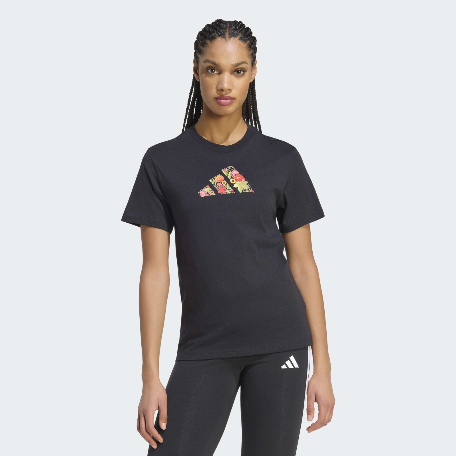 adidas FLORAL T BLACK S