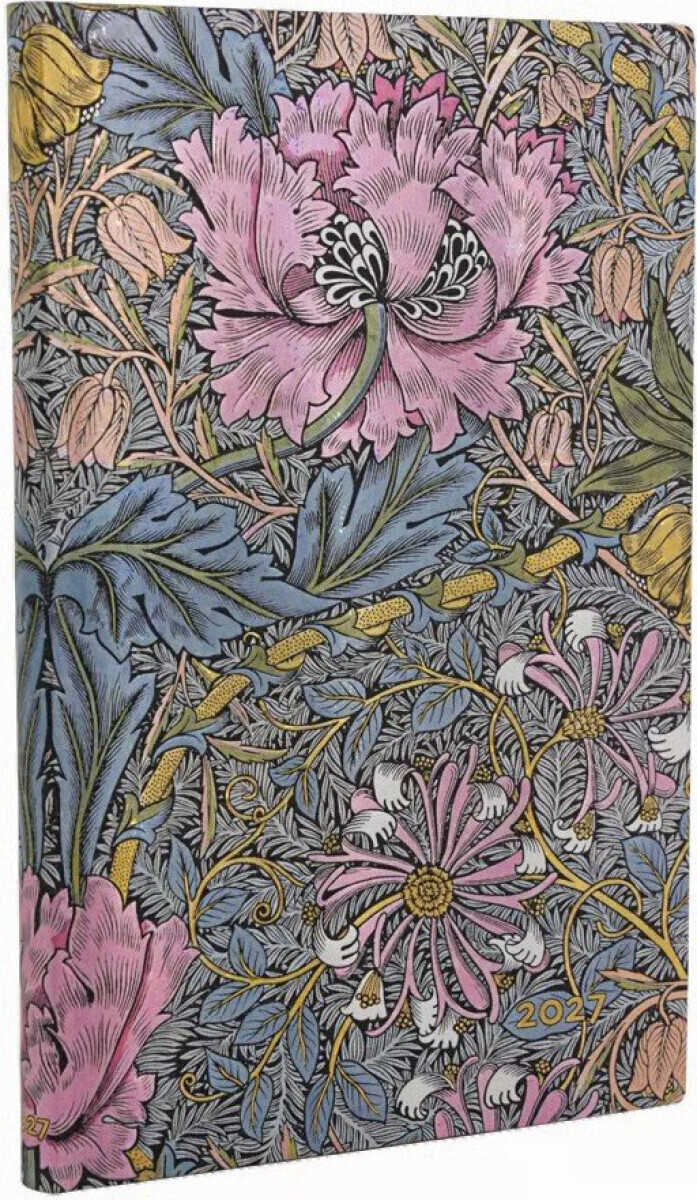 Diář Paperblanks 2027 Morris Pink Honeysuckle - 12M, Mini, Denní