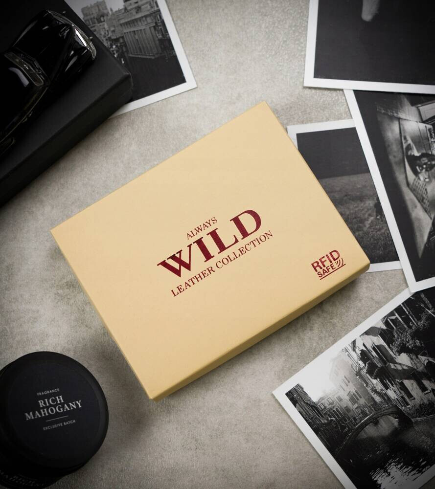 Always Wild tmavě hnědá pánská peněženka z hovězí kůže A274 N7L-P-SCR Velikost: ONE SIZE