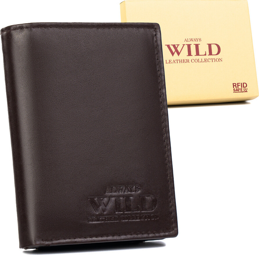 Always Wild Hnědá kožená peněženka A136 [DH]  N0036-P-SCR Velikost: ONE SIZE