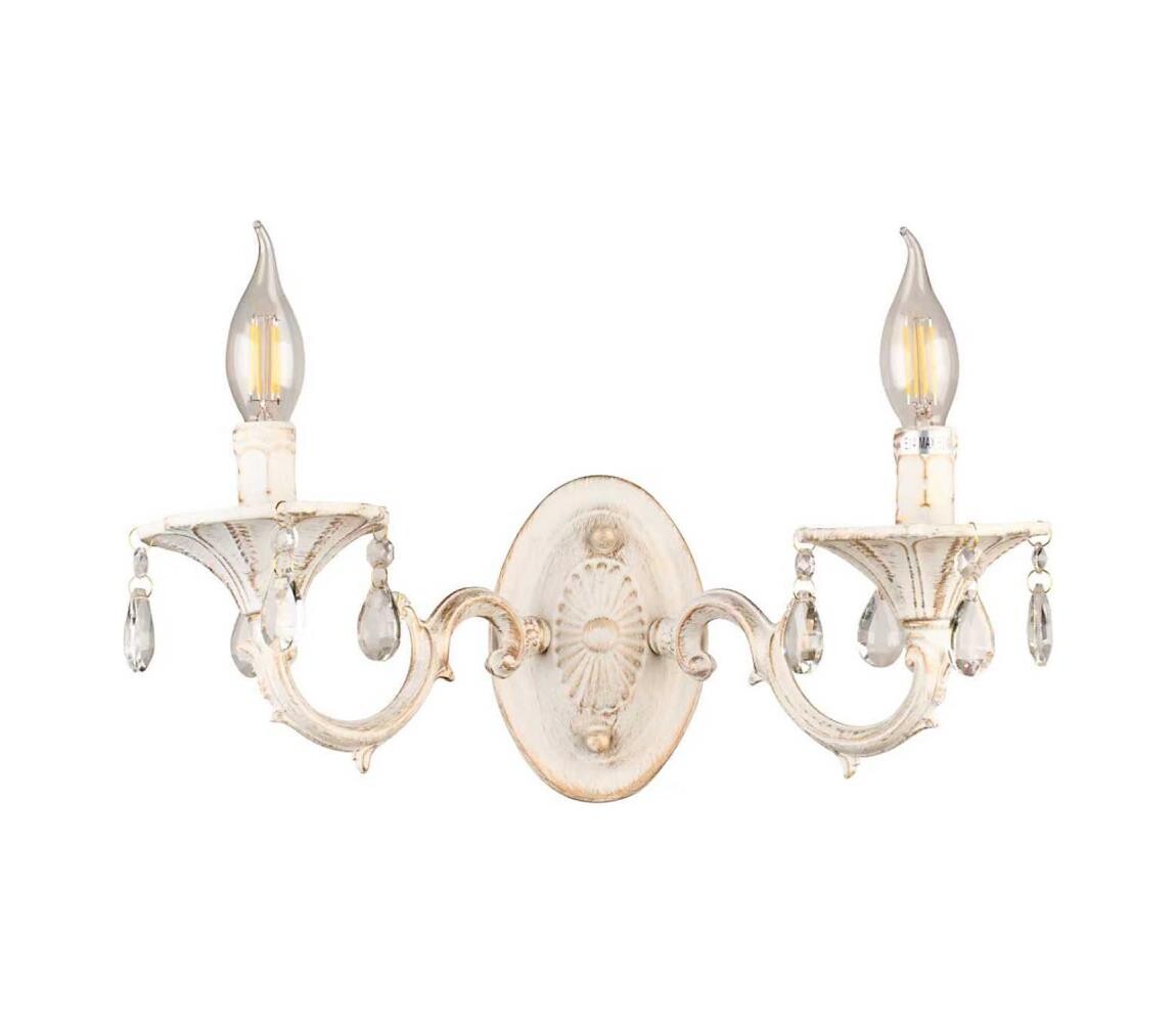 Brilagi - Nástěnná lampa CLASSIC 2xE14/10W/230V krémová/patina bg72840