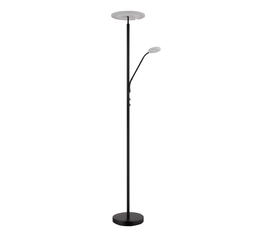 Globo 59093S - LED Stmívatelná Stojací lampa STANFORD 28W/230V + 5W 3000K černá 59093S