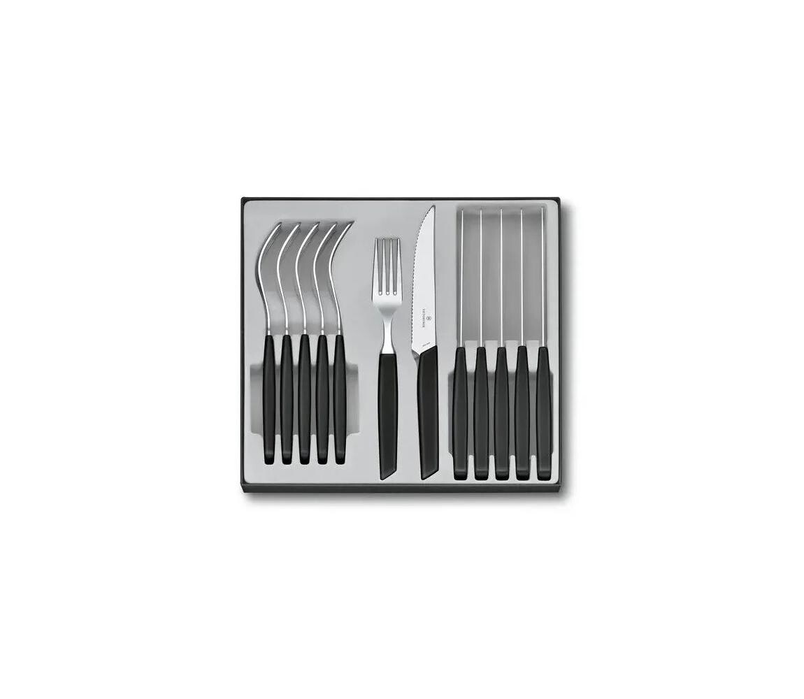 Victorinox - Sada příborů SWISS MODERN 12 ks černá 6.9093.12W.12